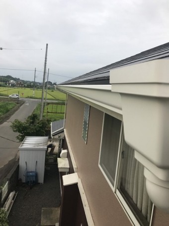 2階北面新規軒樋施工完了