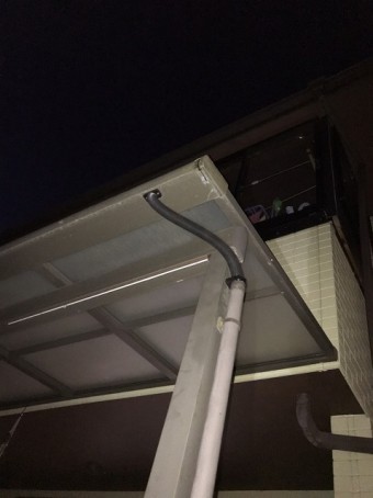 交換したジャバラ止めホース