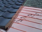 腰葺き銅板屋根と一文字瓦の施工完了