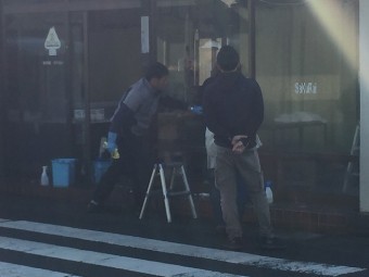 ガラス研磨1枚終了