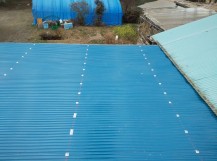 施工後の、鉾田市の作業小屋トタン屋根