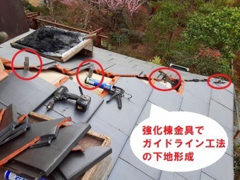 雨漏り屋根葺き替え強化棟ガイドライン工法