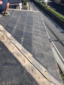 降り棟板金剥がし