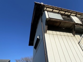 H様鳩小屋雨樋設置