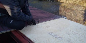 スレート屋根下地施工