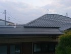 石岡市で母屋を軽量瓦ルーガに葺き替え離れをガルバリウム鋼板でカバーした現場