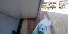 増し貼りベニヤ貼り軒天付近