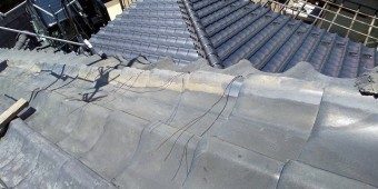 新しく銅線を施工した風切丸部分