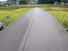 カバー工事が完了した切り妻屋根