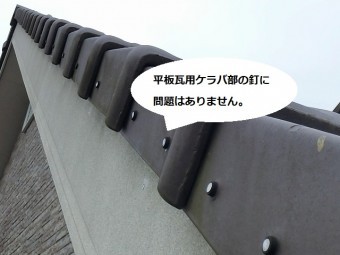 ケラバ部を高所カメラにて撮影し問題のない事を確認