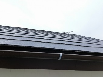 雨樋も交換し遮熱塗料で塗装したひたちなか市の現場屋根