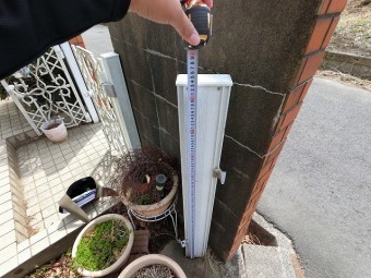 N様門扉採寸柱