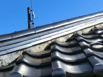 棟漆喰のひび割れ