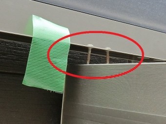 カーポートの前枠と梁の連結部が破損