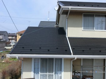 スレート下屋南面