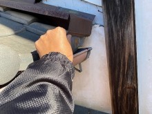 留め具が取れグラグラする水切り板金