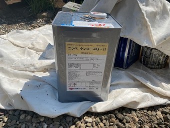 ひたちなか市の現場で使用した塗装缶