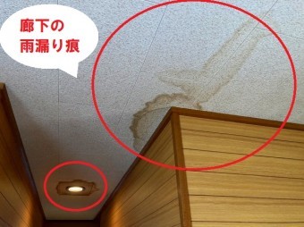廊下の雨漏りがあるパミール