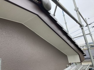 施工後の水戸市の軒天と破風板