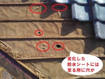 瓦の下はこの様な状態でした