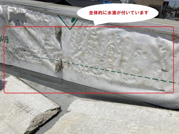 水戸市のパラペット雨漏りは散水試験実施と外壁膨れの交換工事で分かった外壁の中に湿気が大量