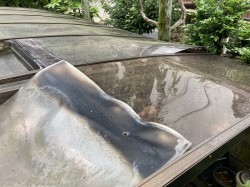 破損していた古河市のカーポート屋根のパネル
