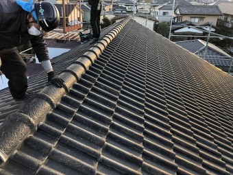 冠瓦施工アップ画像