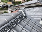 水戸市の和瓦屋根の漆喰工事が行なわれきれいに仕上がっています
