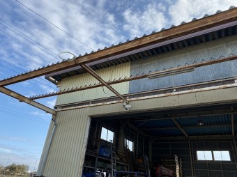 F様屋根解体後下