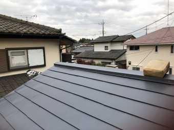 石岡市ガルバリウム鋼板クランク棟板金