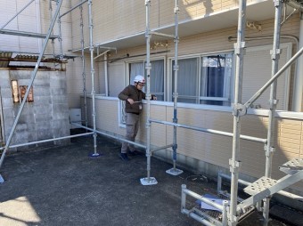 ベランダ現場調査画像