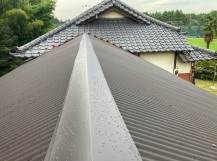 水戸市の棟から撮影した波トタン画像
