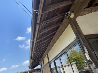離れの1階軒樋交換が完了