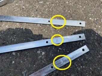 五丁流れ金具の3と4と5