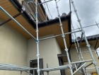 重ね張り施工が完了した水戸市内の軒天