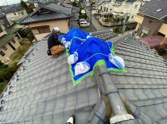 養生を最終確認しています