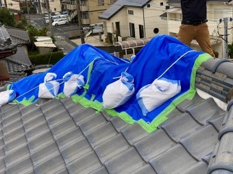 土嚢袋を積んだので安心です