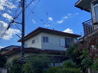 水戸市の二階建てスレート屋根