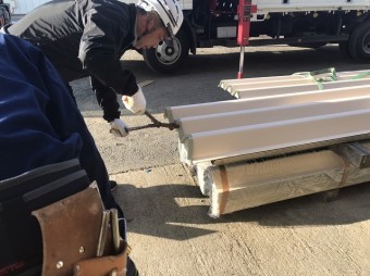 ルーフデッキ面戸取付け