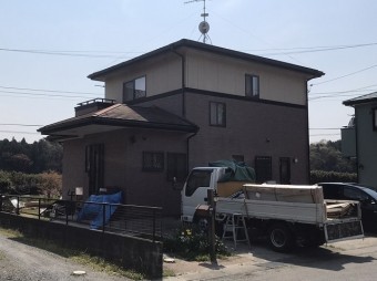 東茨城郡城里町の調査現場の風景