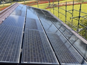 カバー工事後に太陽光を再設置