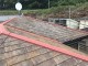 城里町でパミール屋根に行われたカバー工法工事前