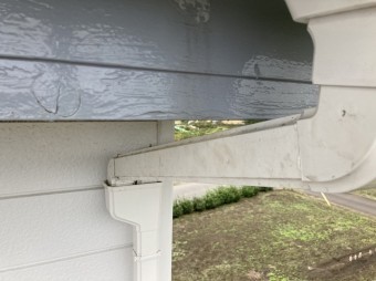 呼び樋をPマスに接続して補修完了