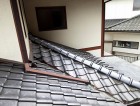 下屋根棟の七寸丸一本伏せが完了