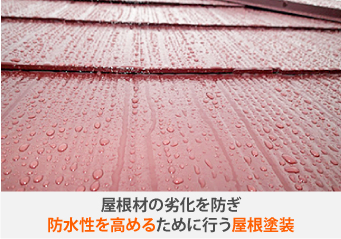 屋根材の劣化を防ぎ防水性を高めるために行う屋根塗装