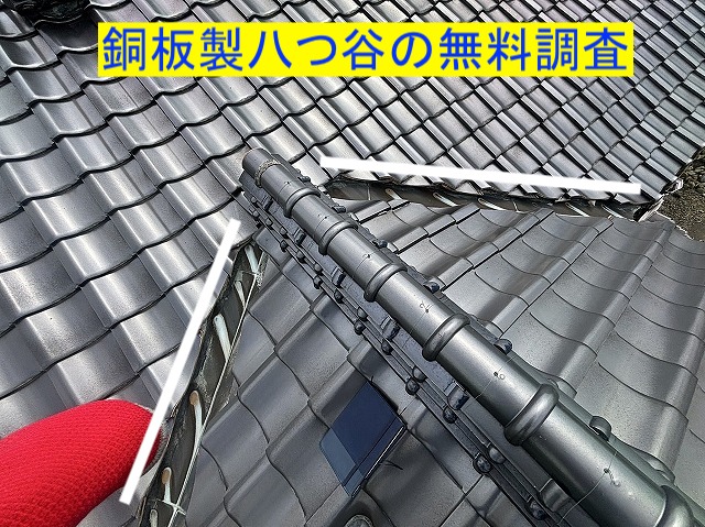筑西市で調査を行った銅板製八つ谷板金