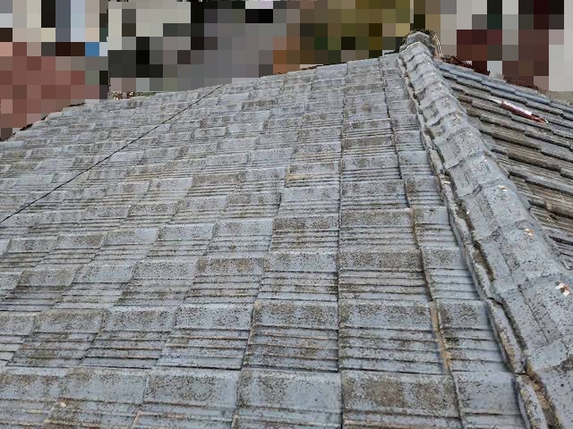 水戸市　スレート瓦屋根の部分的葺き直し　施工後の写真