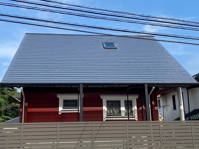 日立市金属屋根塗装完了