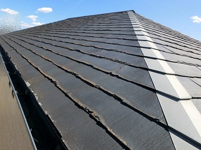 古河市でSGL鋼板を使用した屋根カバー工事前