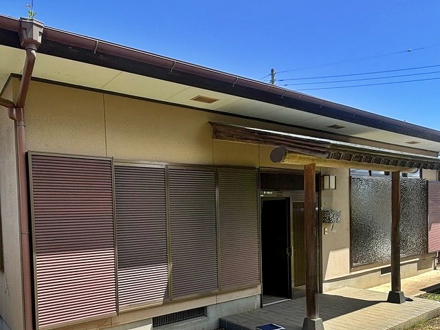 外壁塗装前の水戸市の住宅